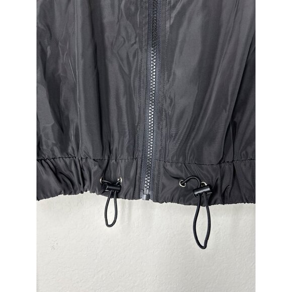 Forever 21 Black and Yellow Plaid Cropped Bomber Jacket Size Medium - Picture 6 of 9